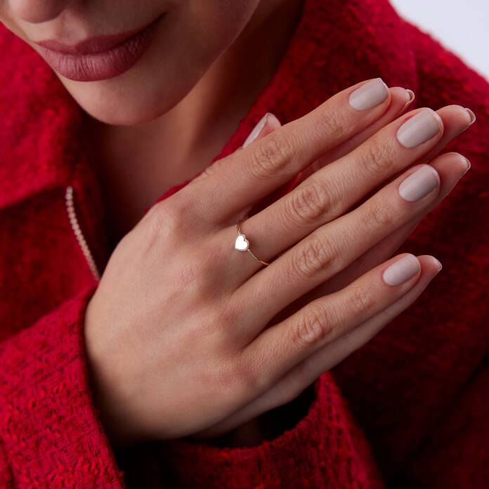 Burgu Çerçeve Kalp Yüzük - 1