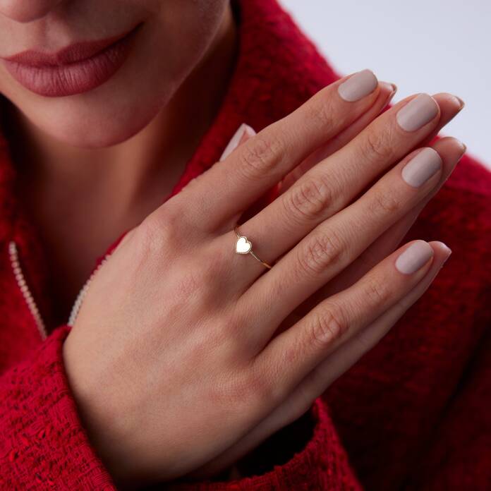 Burgu Çerçeve Kalp Yüzük - 2