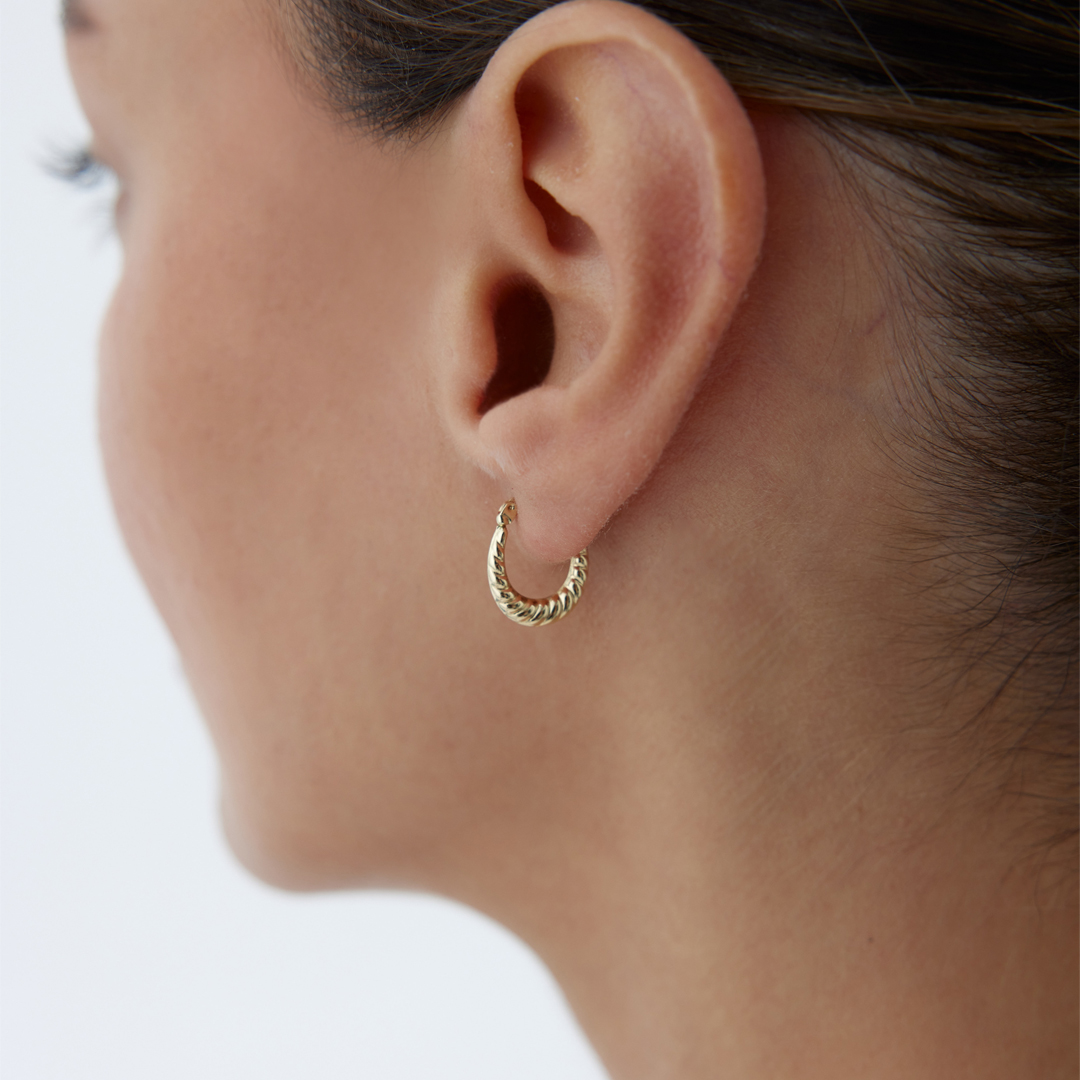 Burgu Damla Midye Küpe - 1