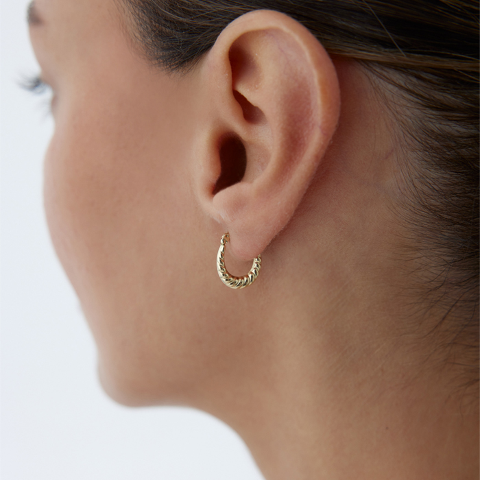 Burgu Damla Midye Küpe - Karacan