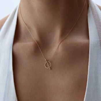 Burgulu Charm Halkası Kolye - RİTİM