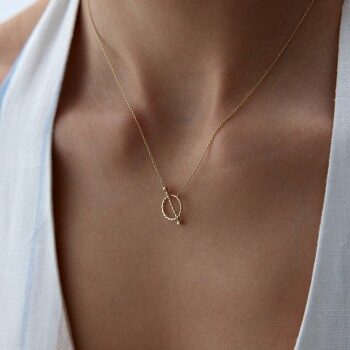 Burgulu Charm Halkası Kolye - RİTİM (1)