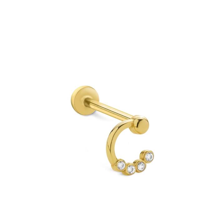 C Taşlı Tragus Piercing - 1