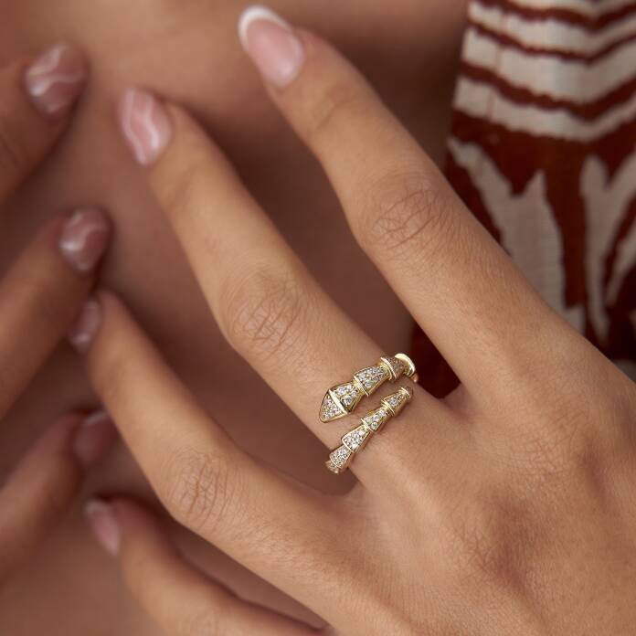 Calipso Taşlı Yılan Yüzük - 1