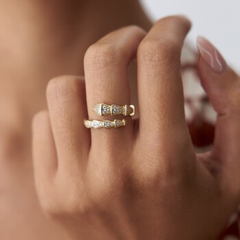 Calipso Taşlı Yılan Yüzük - Cemart (1)