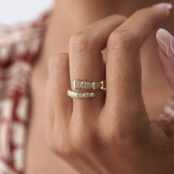 Calipso Taşlı Yılan Yüzük - 3