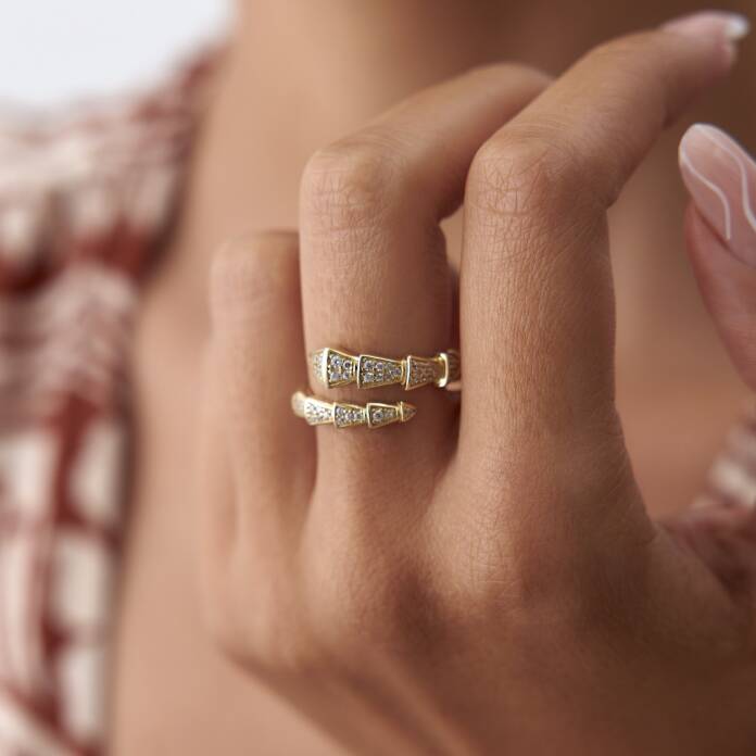 Calipso Taşlı Yılan Yüzük - 3