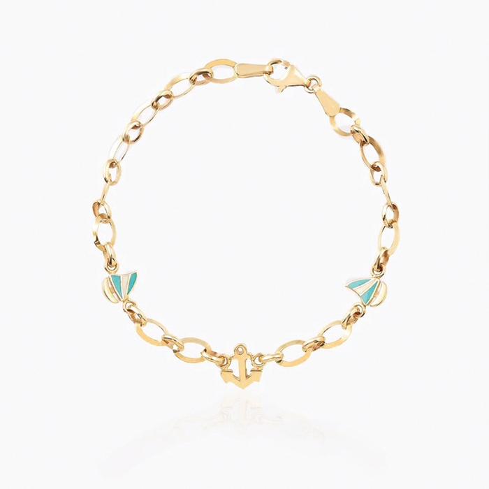 Çapa ve Yelkenli Çocuk Bilekliği - Melike