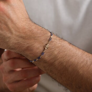 Çapalı Ataç Zincir Erkek Bileklik - Koçak