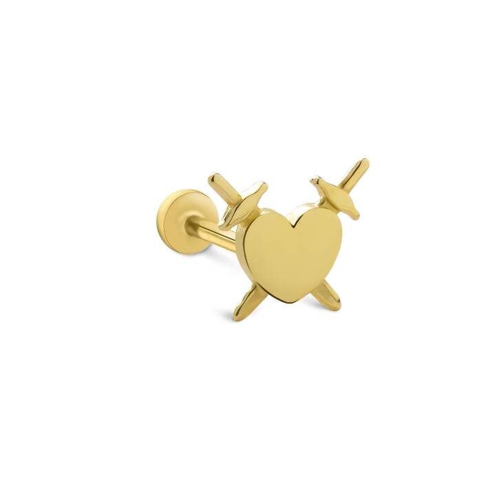 Çapraz Kılıç Kalp Tragus - 1