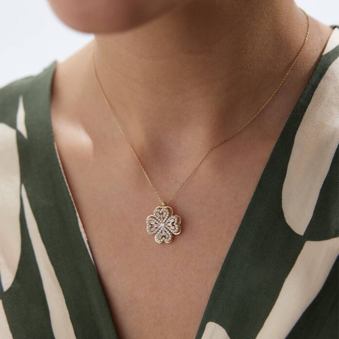 Çark Yonca Kolye - 1