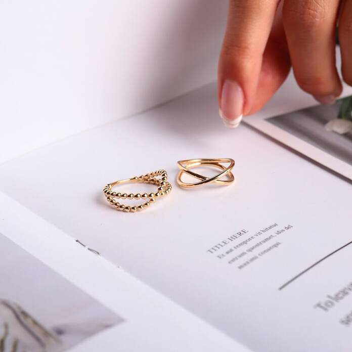 Çarpraz Detay Yüzük - 2