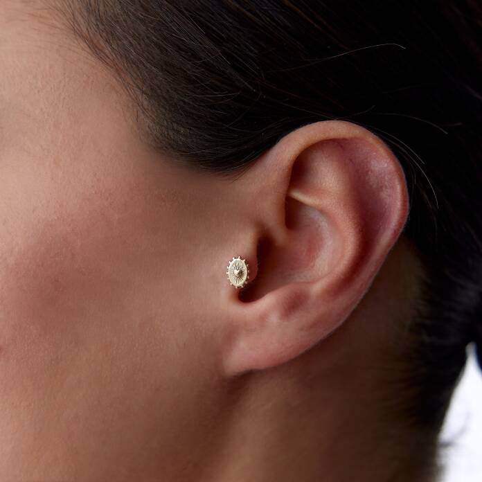 Çemberimde Kalp Tragus Piercing - 2