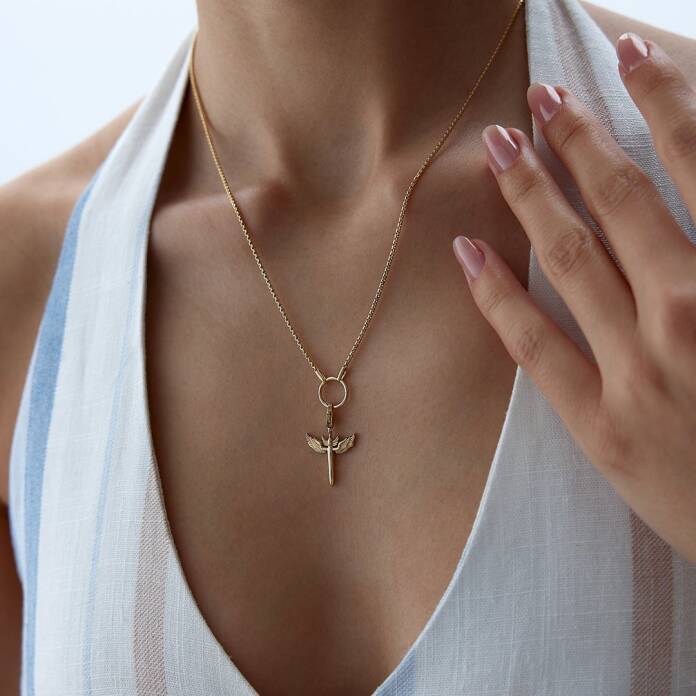 Charm Halkalı Mikail Kılıcı Kolye - 2