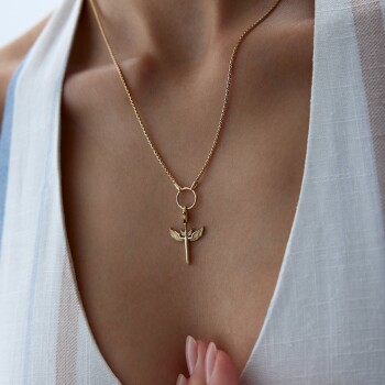 Charm Halkalı Mikail Kılıcı Kolye - 3