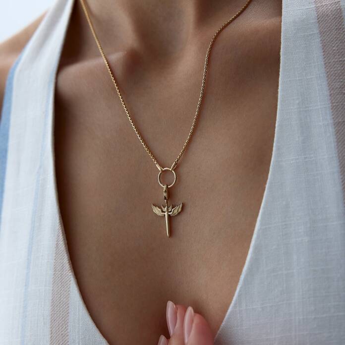 Charm Halkalı Mikail Kılıcı Kolye - 3