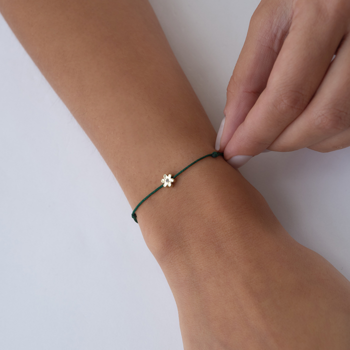 Çiçek Figür İpli Bileklik - Simoro