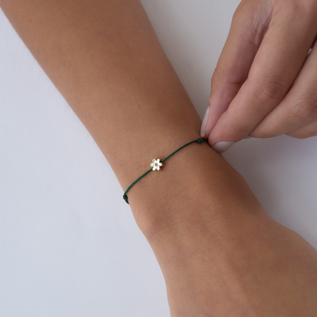Çiçek Figür İpli Bileklik - 1