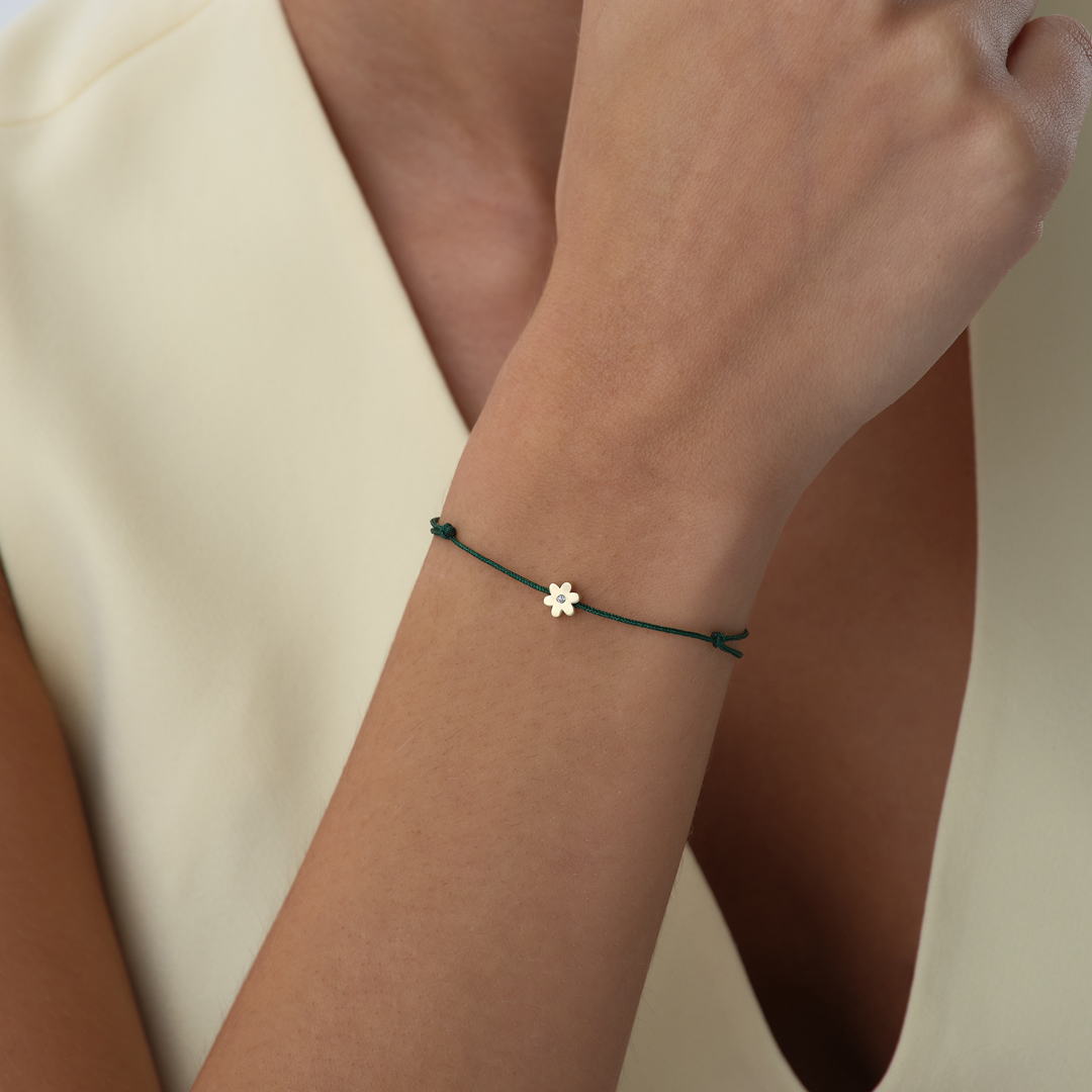 Çiçek Figür İpli Bileklik - 2