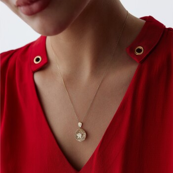 Çiçek Kafes Kolye - Koçak