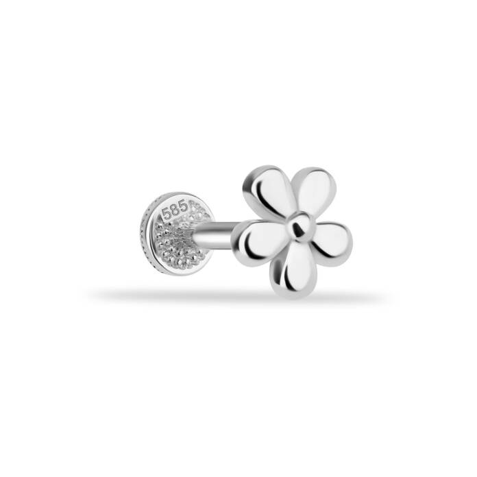 Çiçek Motifli Minimal Tragus Piercing - 2
