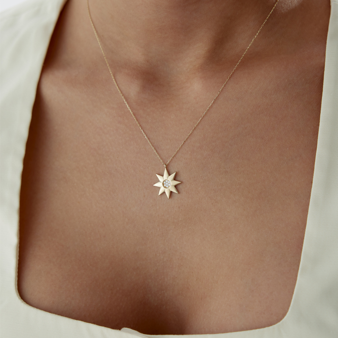 Çiçek Yıldızı Kolye - 1
