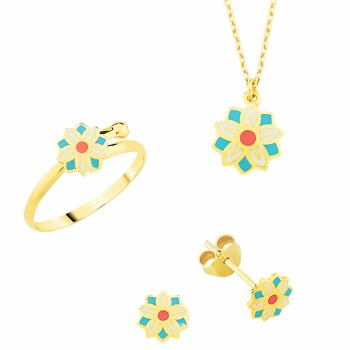 Çiçekli Çocuk Seti - Melike