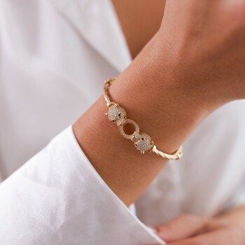 Çift Başlı Burgu Kaplan Kelepçe - Dilmener