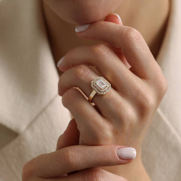 Çift Çerçeve Home Baget Yüzük - 2