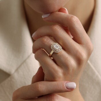 Çift Çerçeve Home Baget Yüzük - Oragold Orhan (1)