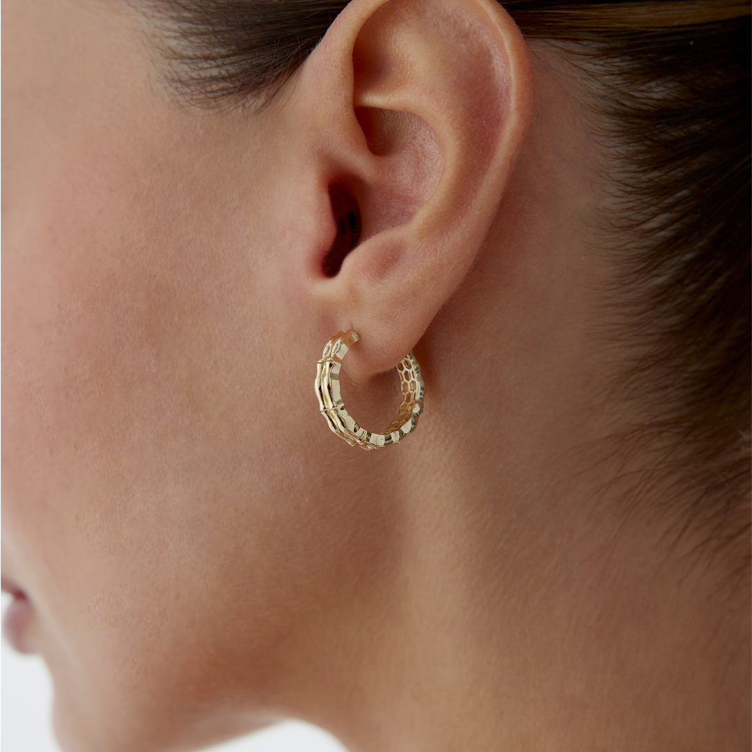 Çift Sıra Kemik Küpe - 2