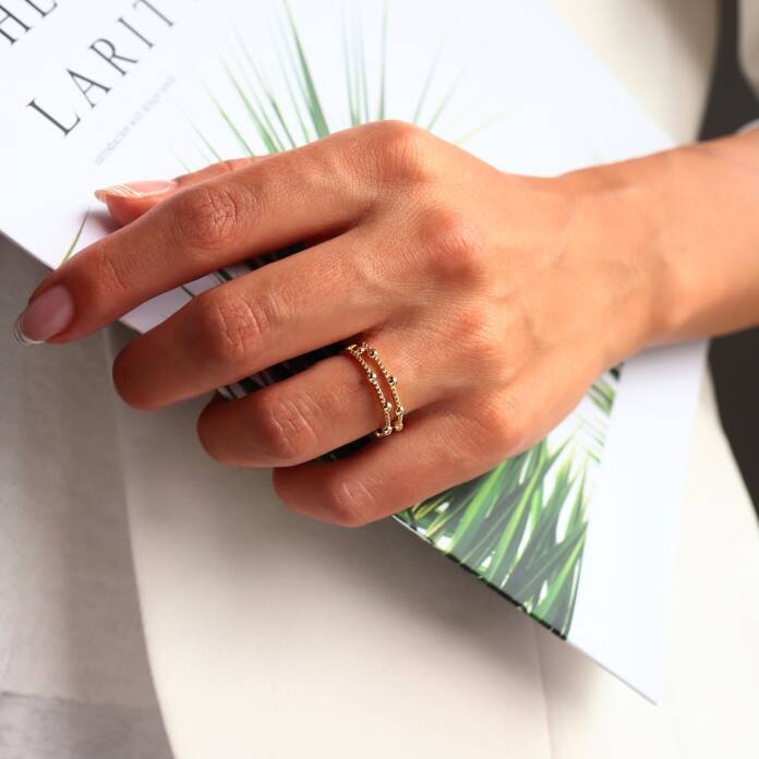 Çift Sıra Top Yüzük - 2