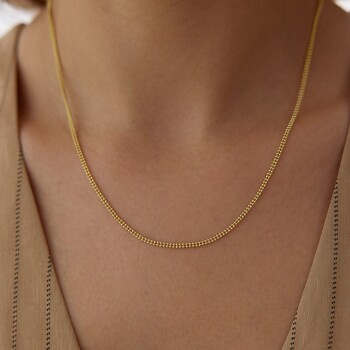 Çift Sıra Top Zincir - Mg Gold