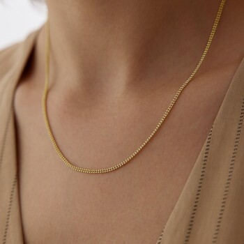 Çift Sıra Top Zincir - Mg Gold (1)