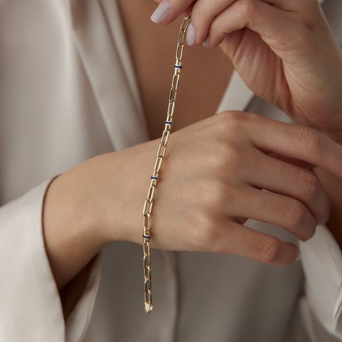 Çift Taraflı Taşlı Mineli Ataç Bileklik - 2