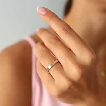 Çikolata Faset Yüzük - Mazal