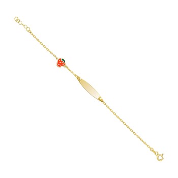 Çilekli Forse Zincir Çocuk Künyesi - Melike