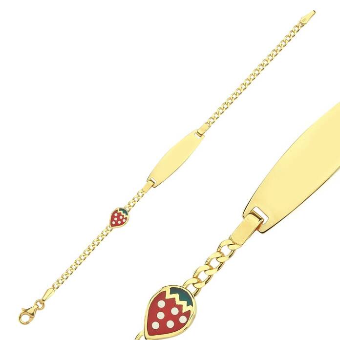 Çilekli Gurmet Zincir Çocuk Künyesi - 1