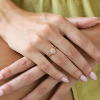 Circle Taşlı Şovalye Yüzük - Rayna