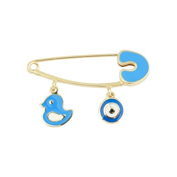 Civciv Mavi Bebek İğnesi - Melike