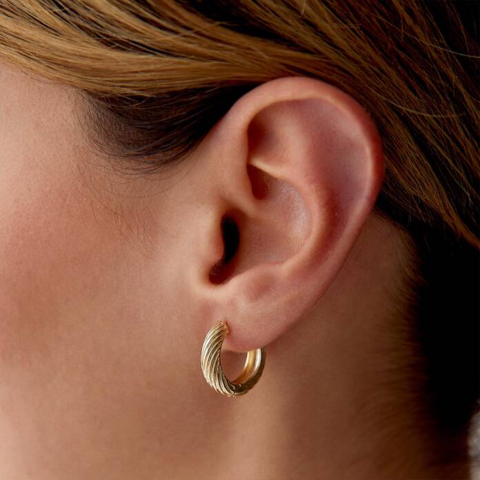 Çizgi Halka Küpe - 1