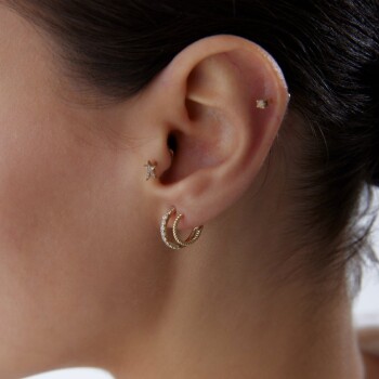 Cleat Taş ve Burgulu Halka Küpe - Koçak (1)