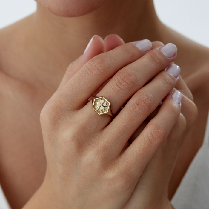 Clover Seal Yüzük - Cemart