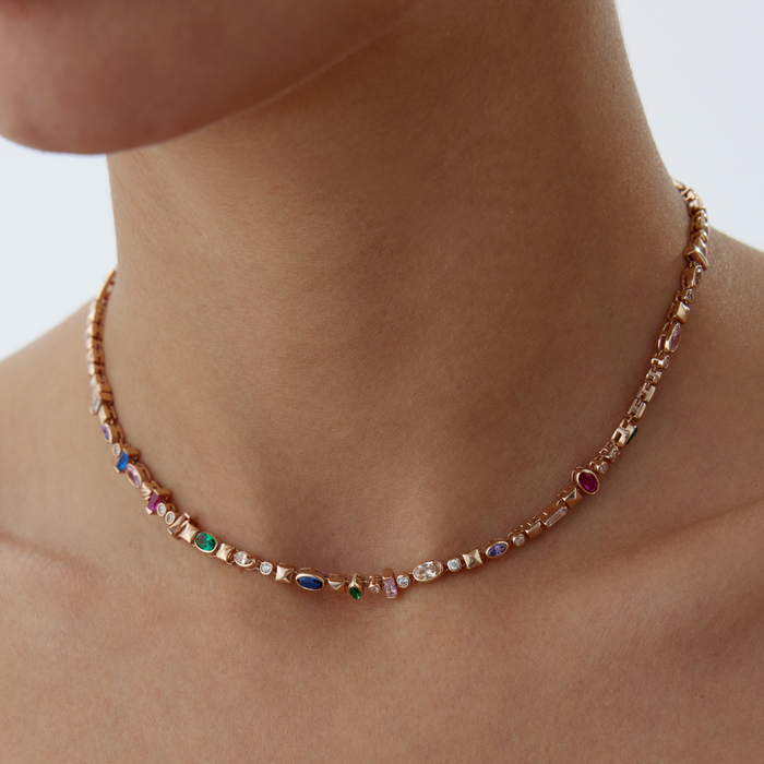 Colorfull Stone Kolye - Alen (1)