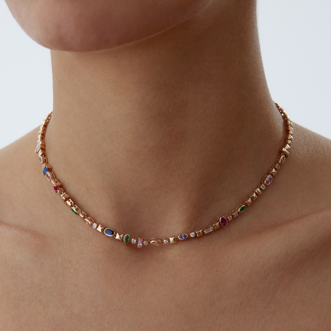 Colorfull Stone Kolye - 1