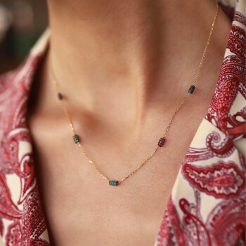 Colourful Taşlı Kolye - Alen