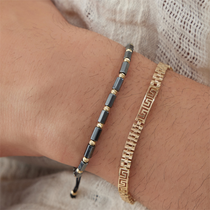 Çubuk Onix Taşı İpli Erkek Bileklik - Koçak