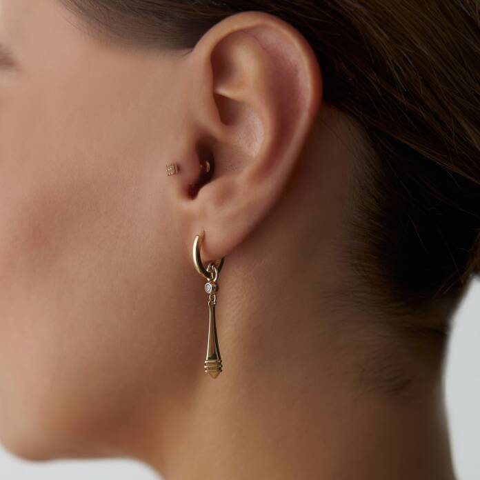 Çubuk Sallantılı Halka Küpe - 1