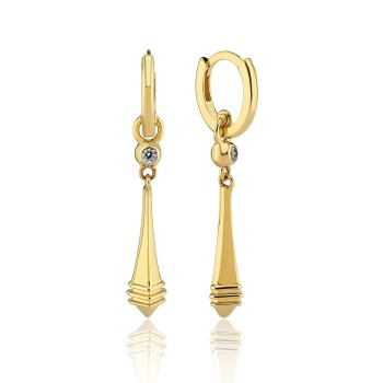 Çubuk Sallantılı Halka Küpe - 3