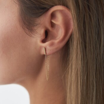 Çubuklu Zincir Sallantılı Küpe - Alen (1)